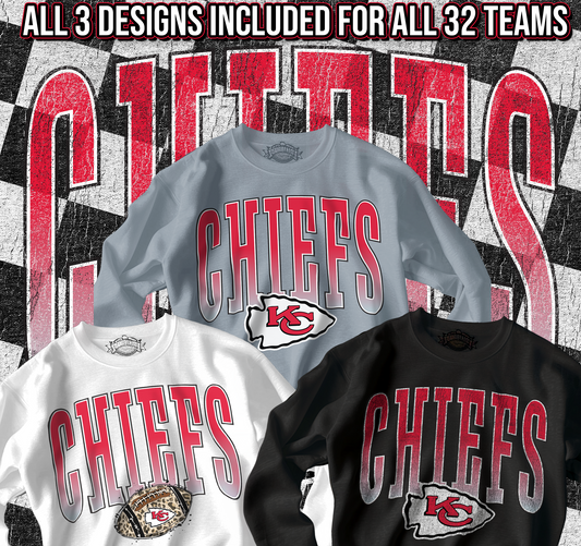 BUNDLE: HUGE Pro Football Tall Letter Bundle - (96 Files) - July2025 - PNG - Digital Design (Personal Use Recommended)