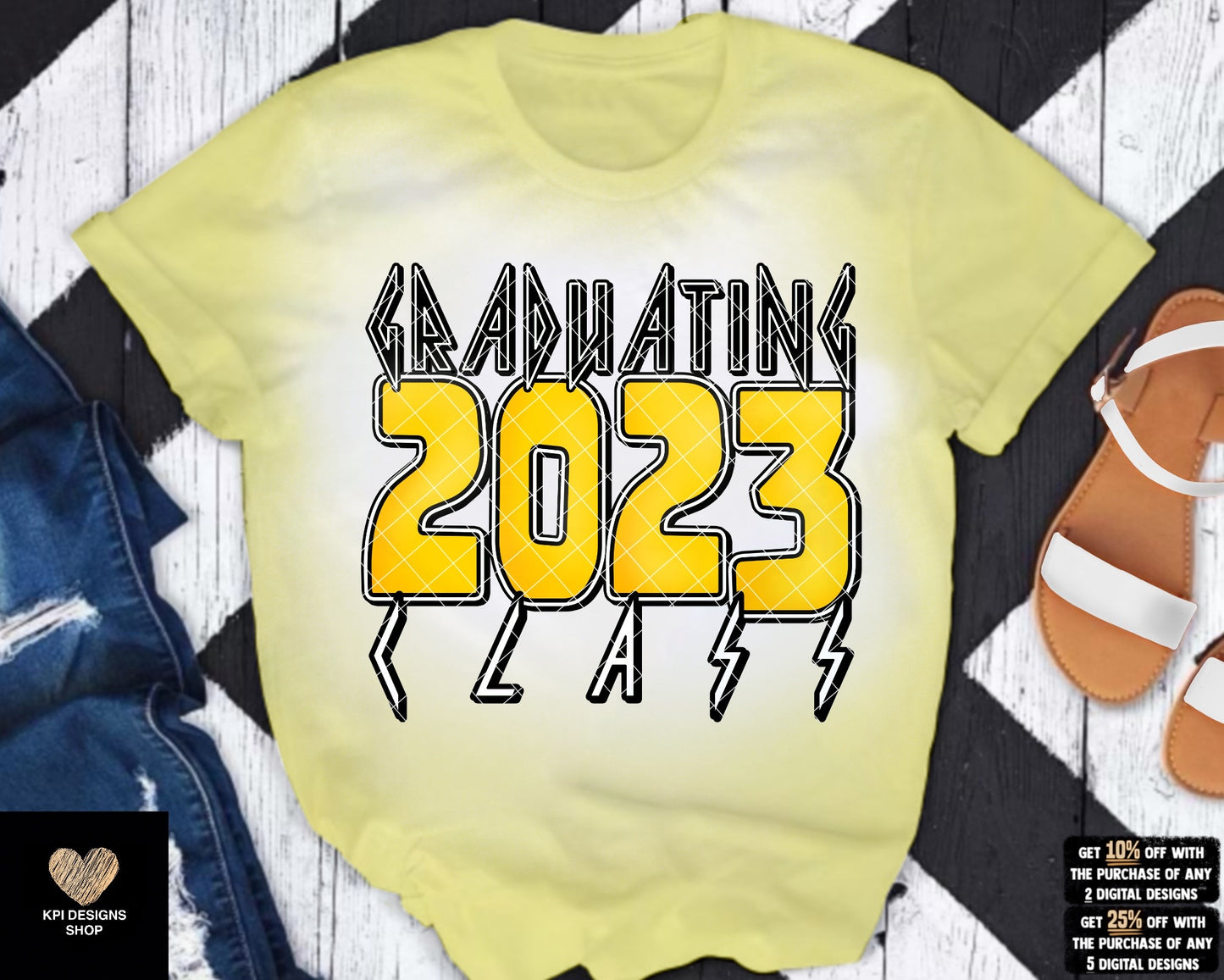 2023 Graduating Class - Rock Font (7-pack) - May2023 - PNG - Digital Design