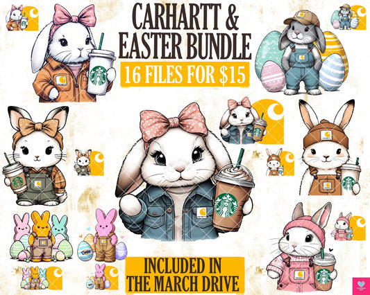 BUNDLE: C-hartt Easter (17 files) - Mar2024 - PNG - Digital Design (Personal Use Recommended)