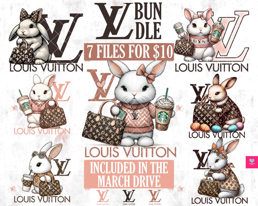 BUNDLE: LV Bunny (Easter) - Mar2024 - PNG - Digital Design (Personal Use Recommended)