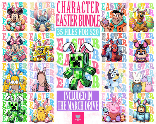 BUNDLE: Characters of Easter (35 files) - Mar2024 - PNG - Digital Design (Personal Use Recommended)