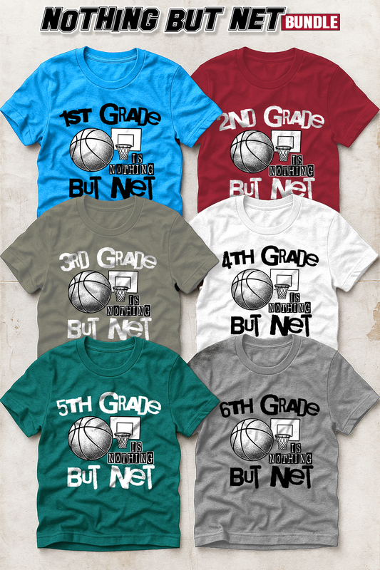 BUNDLE: Nothing but Net - Pre-K thru 6th (16 Files) - July2025 - PNG - Digital Design