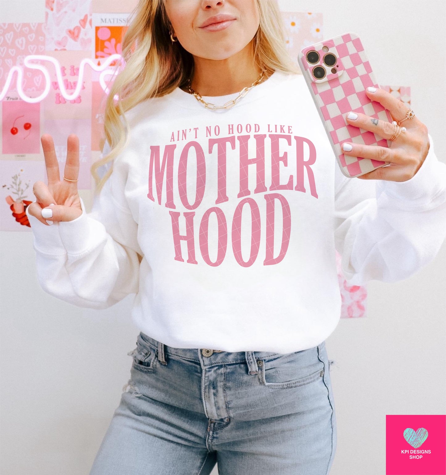 Ain't No Hood like Motherhood (3-pack) - May2024 - PNG - Digital Design