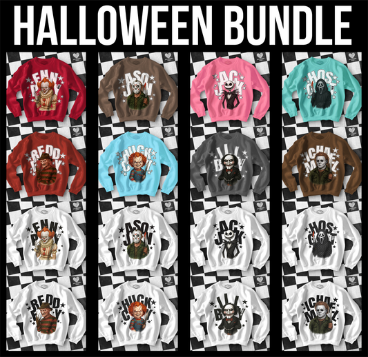 BUNDLE: Halloween Characters (24 Files) - Sept2025 - PNG - Digital Design (Personal Use Recommended)