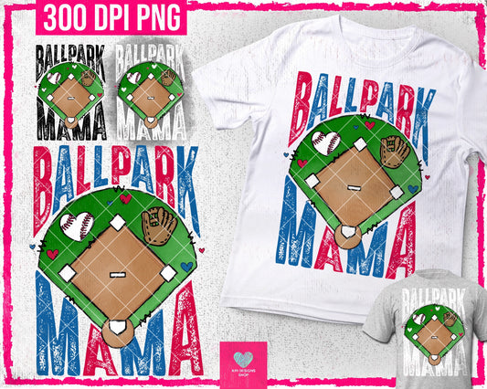 Ballpark Mama Baseball (3-pack) - Apr2024 - PNG - Digital Design