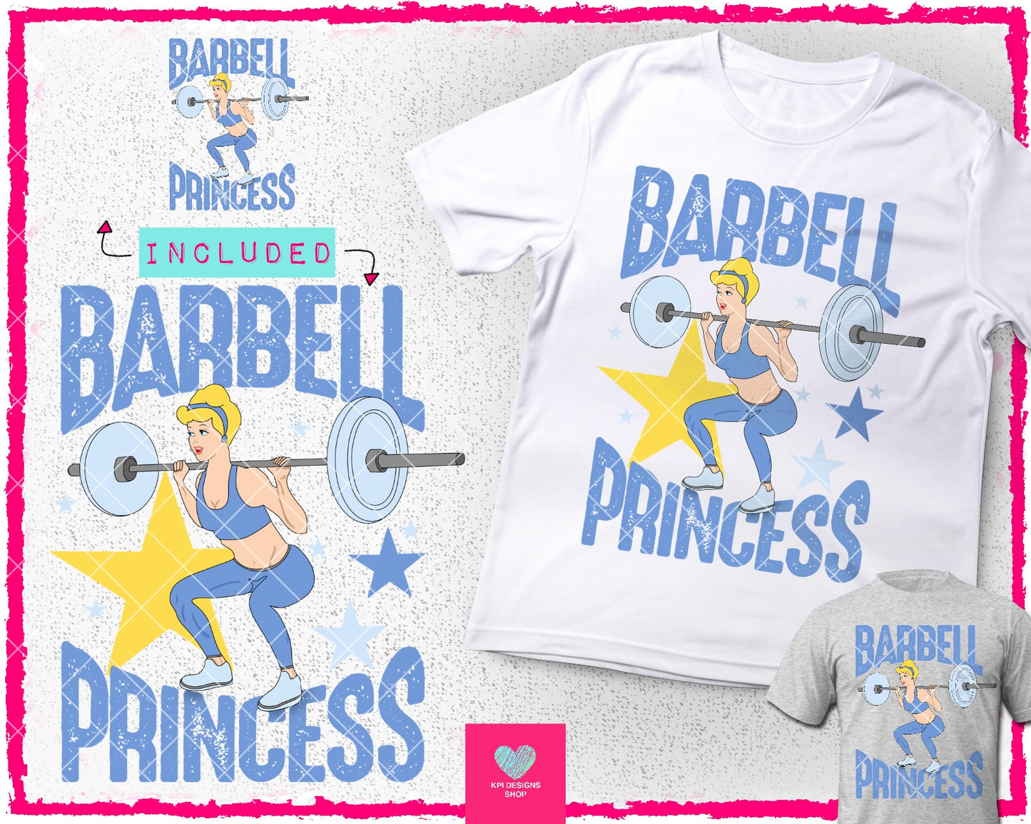 Barbell Princess (2-pack) - Feb2024 - PNG - Digital Design