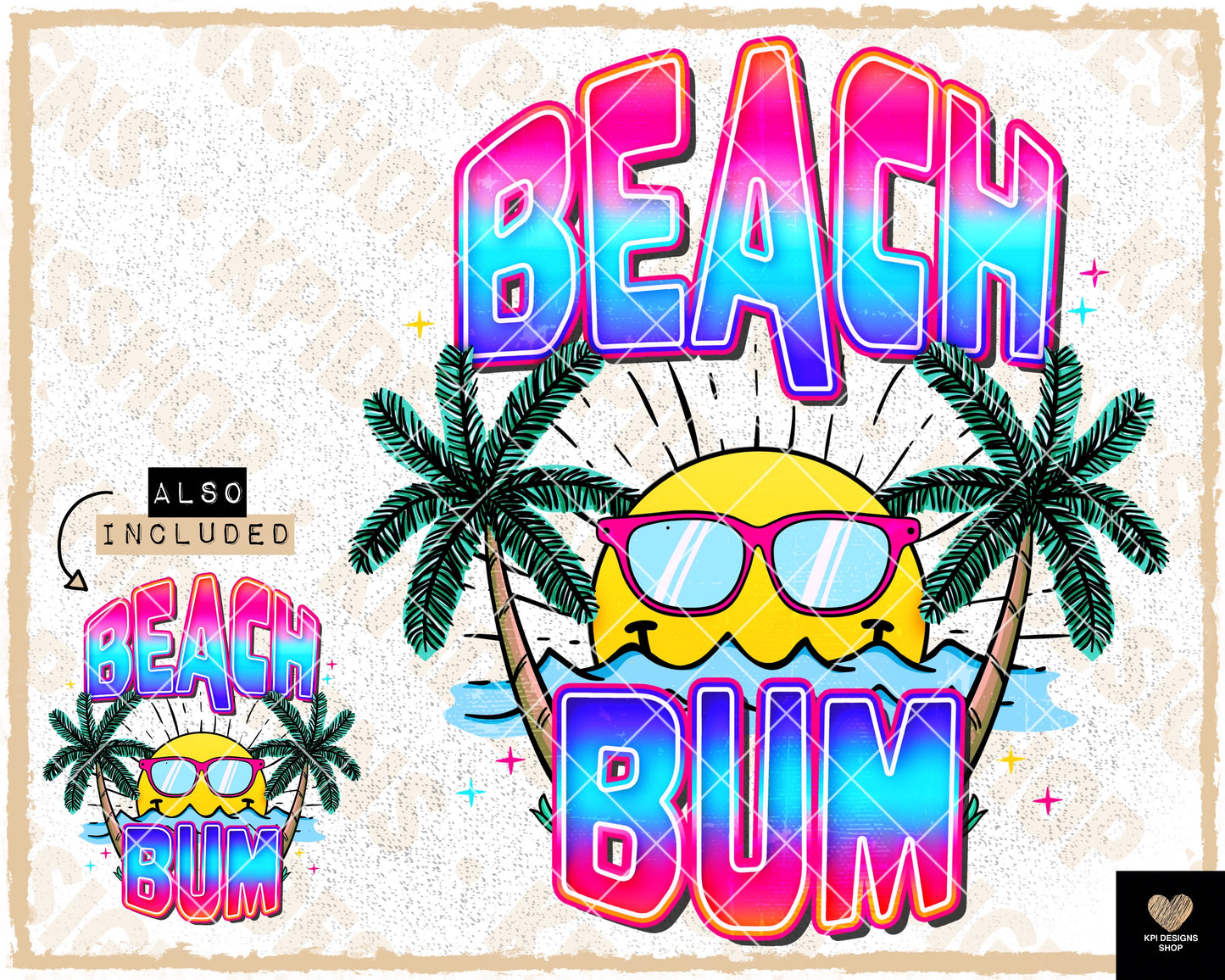 Beach Bum (2-pack) - June2023 - PNG - Digital Design