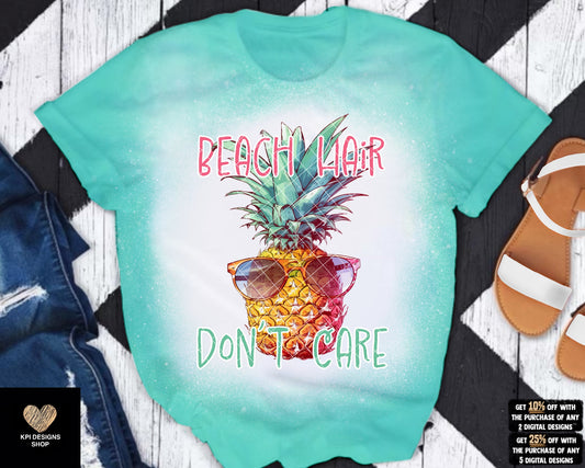 Beach/Pool Hair, Don't Care (2-pack) - June2023 - PNG - Digital Design