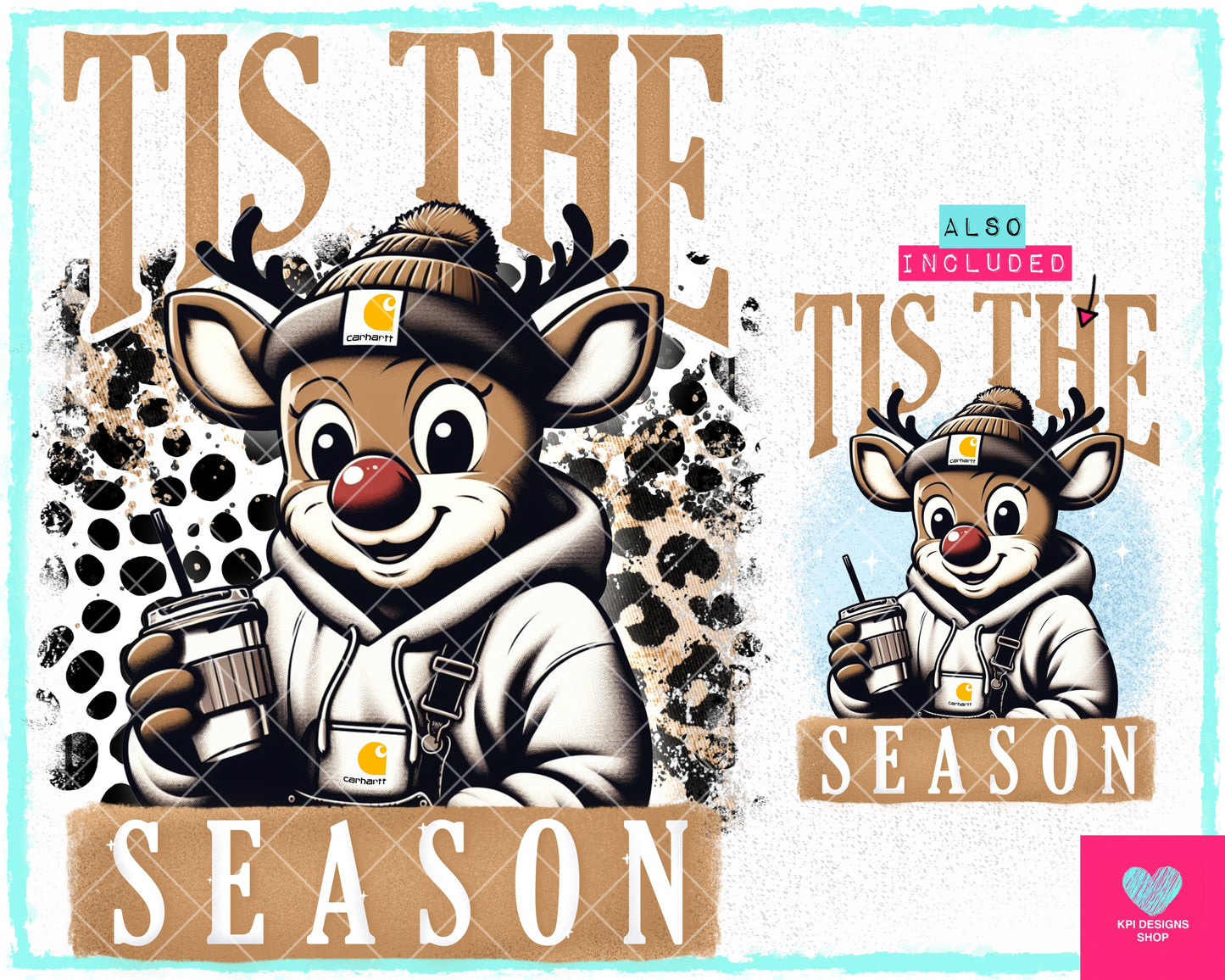 Rudolph - Tis the Season (2-pack) - Nov2023 - PNG - Digital Designs - (Personal Use Recommended
