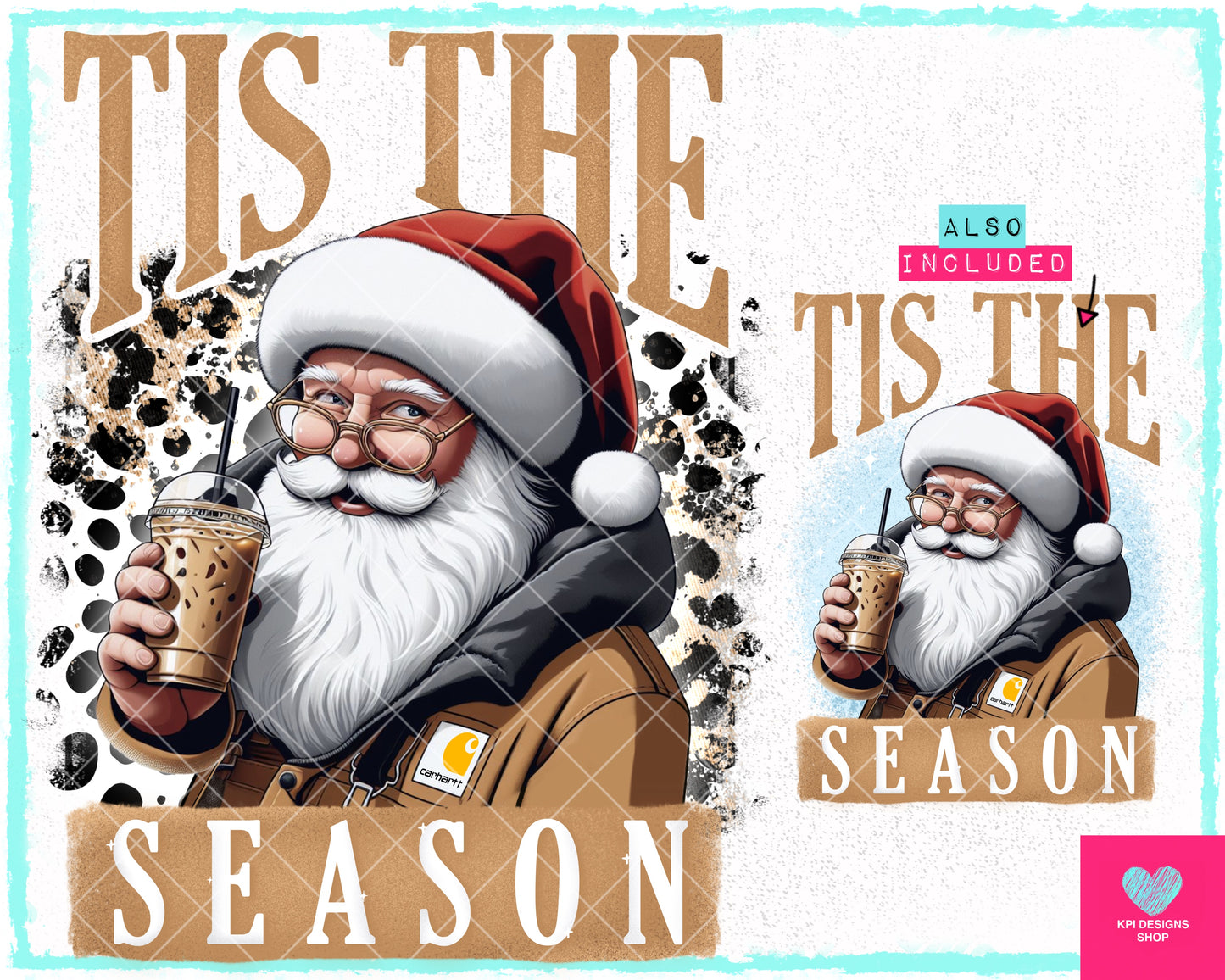 Santa - Tis the Season (2-pack) - Nov2023 - PNG - Digital Designs - (Personal Use Recommended