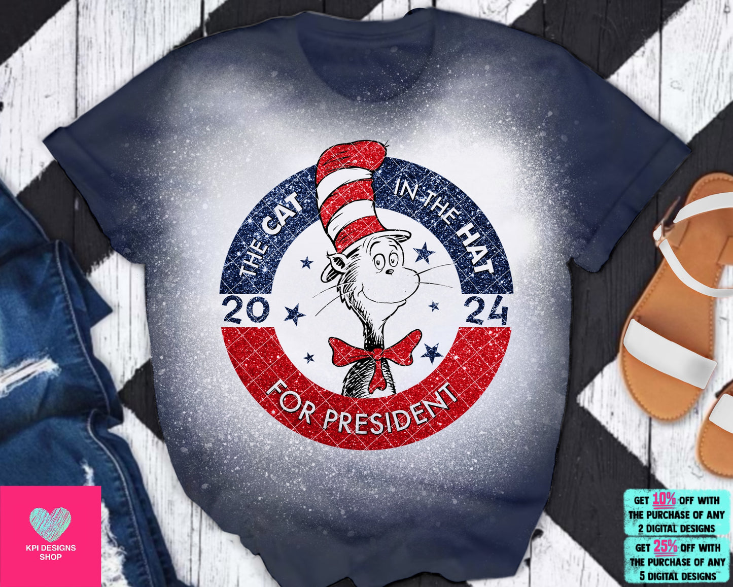 Cat for President (3-pack) - Feb2024 - PNG -Digital Design (Personal Use Recommended)