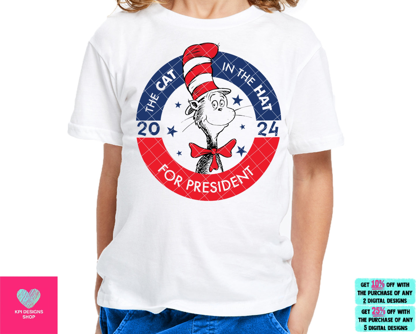 Cat for President (3-pack) - Feb2024 - PNG -Digital Design (Personal Use Recommended)