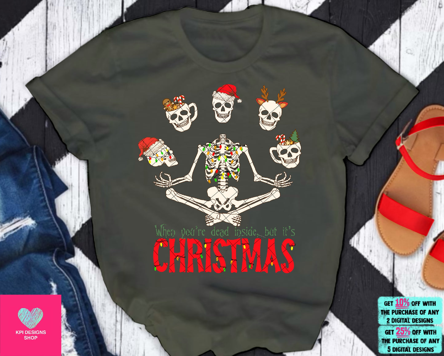 Dead Inside, but it's Christmas - Oct2023 - PNG - Digital Design