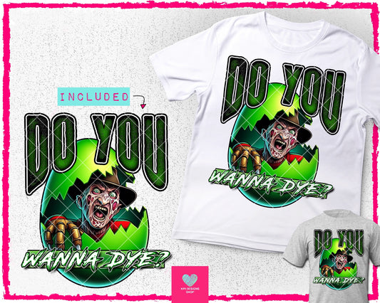 Freddy: Do You Wanna Dye? + Matching Pocket - Feb2024 - PNG - Digital Design