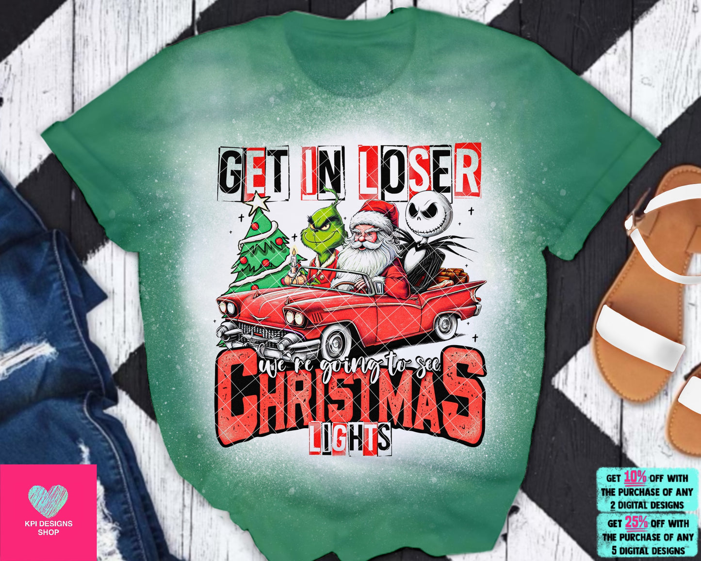 Get in Loser, We're Going to See Christmas Lights (2-pack) - Nov2023 - PNG - Digital Designs - Personal Use Recommended