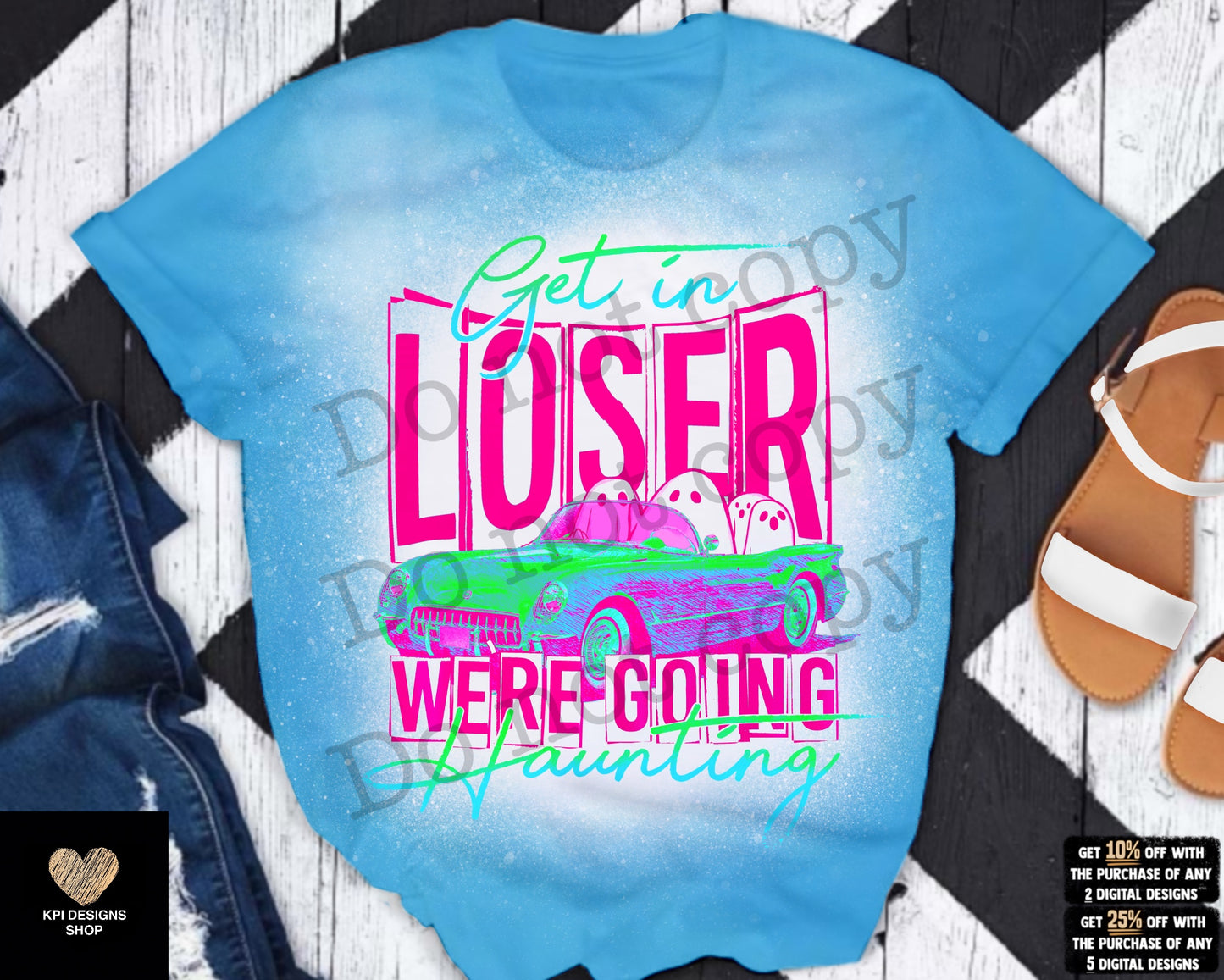 Get in Loser, We're Going Haunting + Matching Pocket (5-pack) - July2023 - PNG - Digital Design