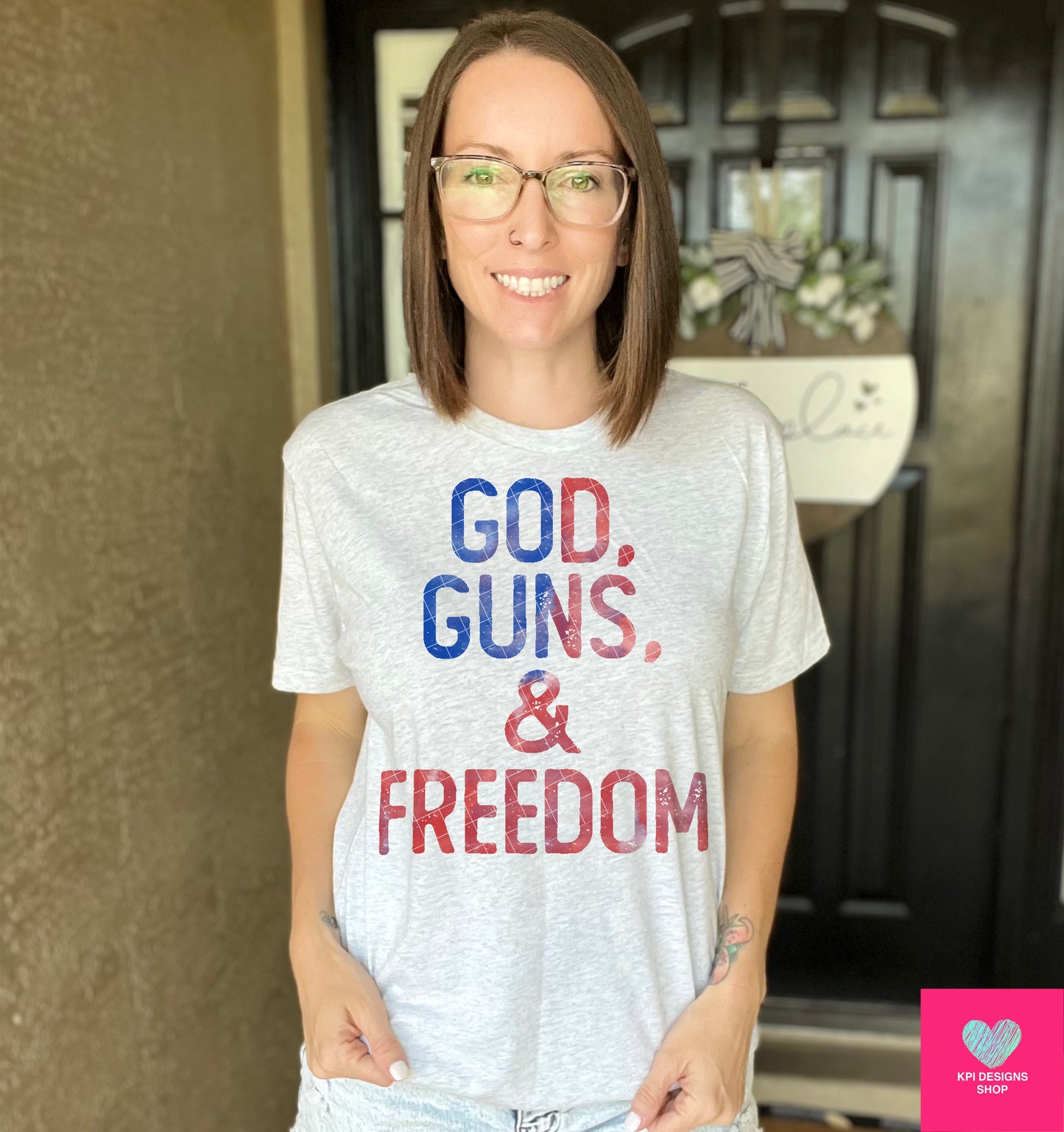 God, Guns, & Freedom (3-pack) - PNG - Digital Designs