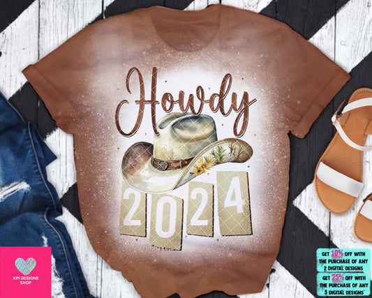 Howdy 2024 (2-pack) - Dec2023 - PNG - Digital Design