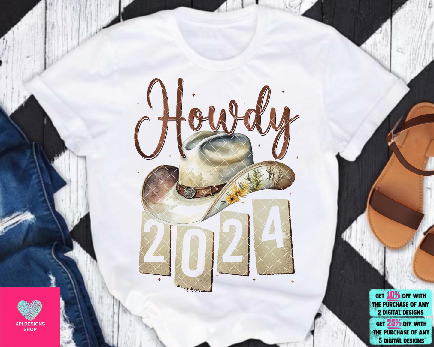 Howdy 2024 (2-pack) - Dec2023 - PNG - Digital Design
