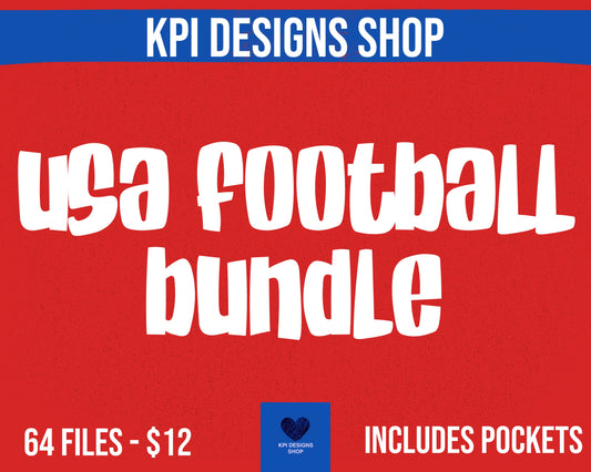 BUNDLE: USA Football (64-pack) - Mar2024 - PNG - Digital Design (Personal Use Recommended)