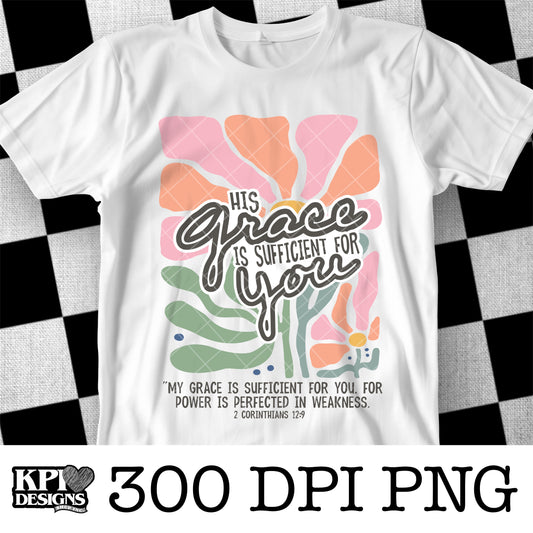 His Grace is Sufficient (2-pack) - Mar2025 - PNG - Digital Design