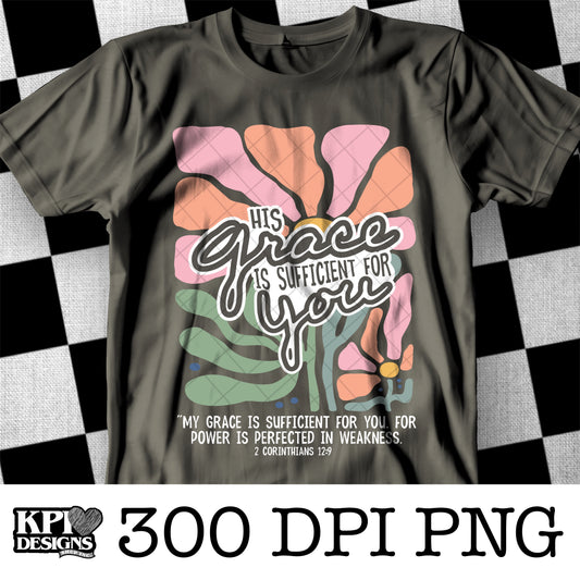 His Grace is Sufficient (2-pack) - Mar2025 - PNG - Digital Design