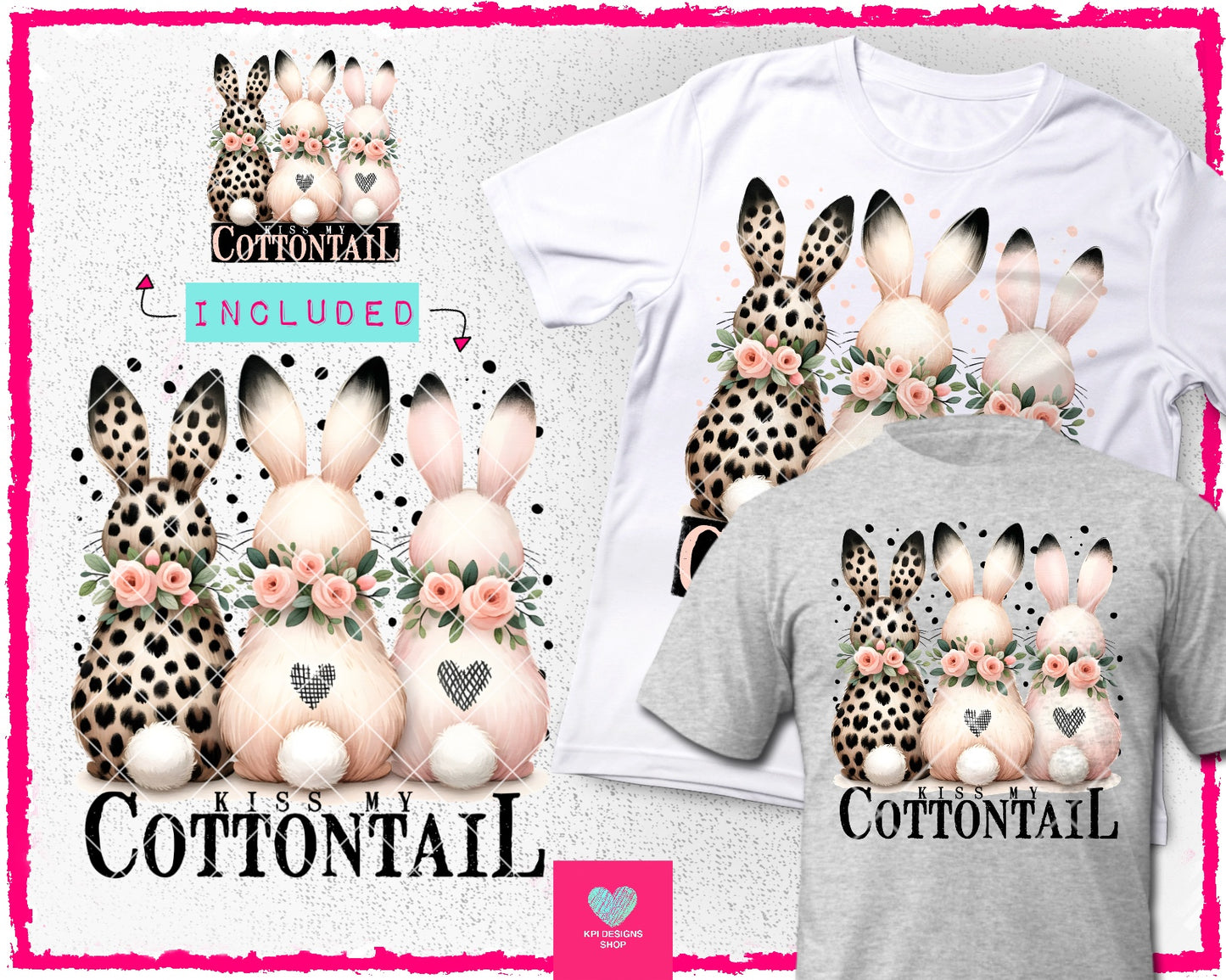 Kiss My Cottontail (2-pack) - Mar2024 - PNG - Digital Design