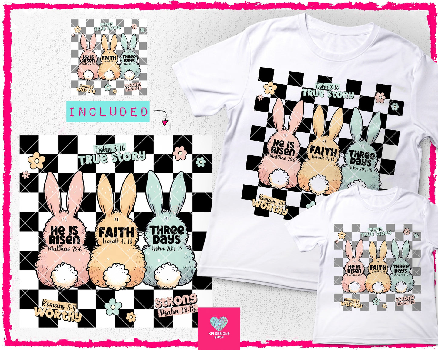 Scripture Bunnies (2-pack) - Mar2024 - PNG - Digital Design