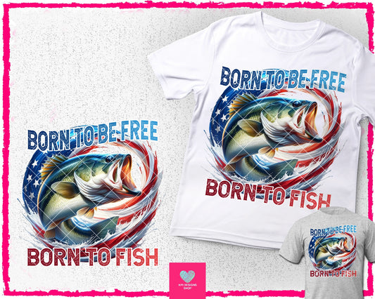 Born to Fish - Apr2024 - PNG - Digital Design