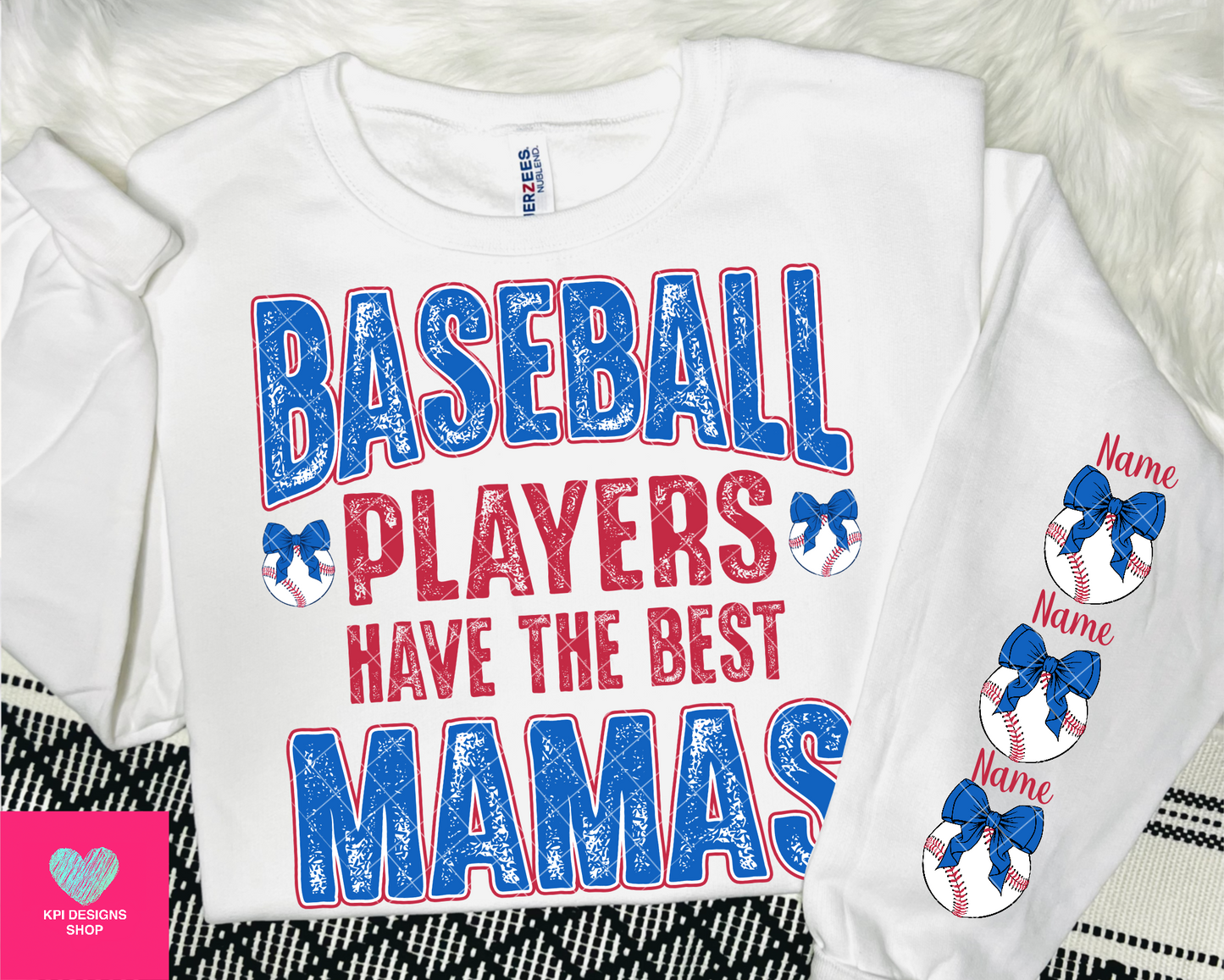 Baseball Players Have the Prettiest/Loudest/Best Moms + Matching Sleeve for Names (9-pack) - Apr2024 - PNG - Digital Design