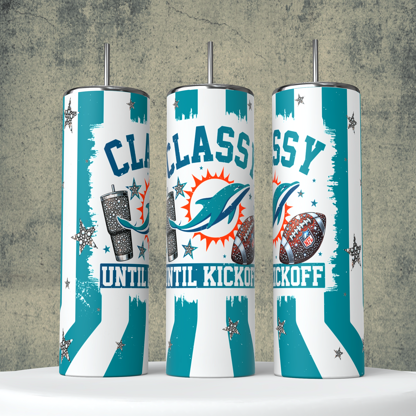 Classy Until Kickoff + Tumbler Wraps (64 Files) - Sept2024 - PNG - Digital Design (Personal Use Recommended)