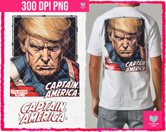 Captain Trump - May2024 - PNG - Digital Design