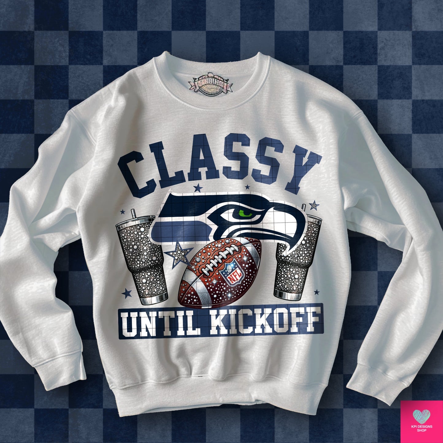 Classy Until Kickoff + Tumbler Wraps (64 Files) - Sept2024 - PNG - Digital Design (Personal Use Recommended)