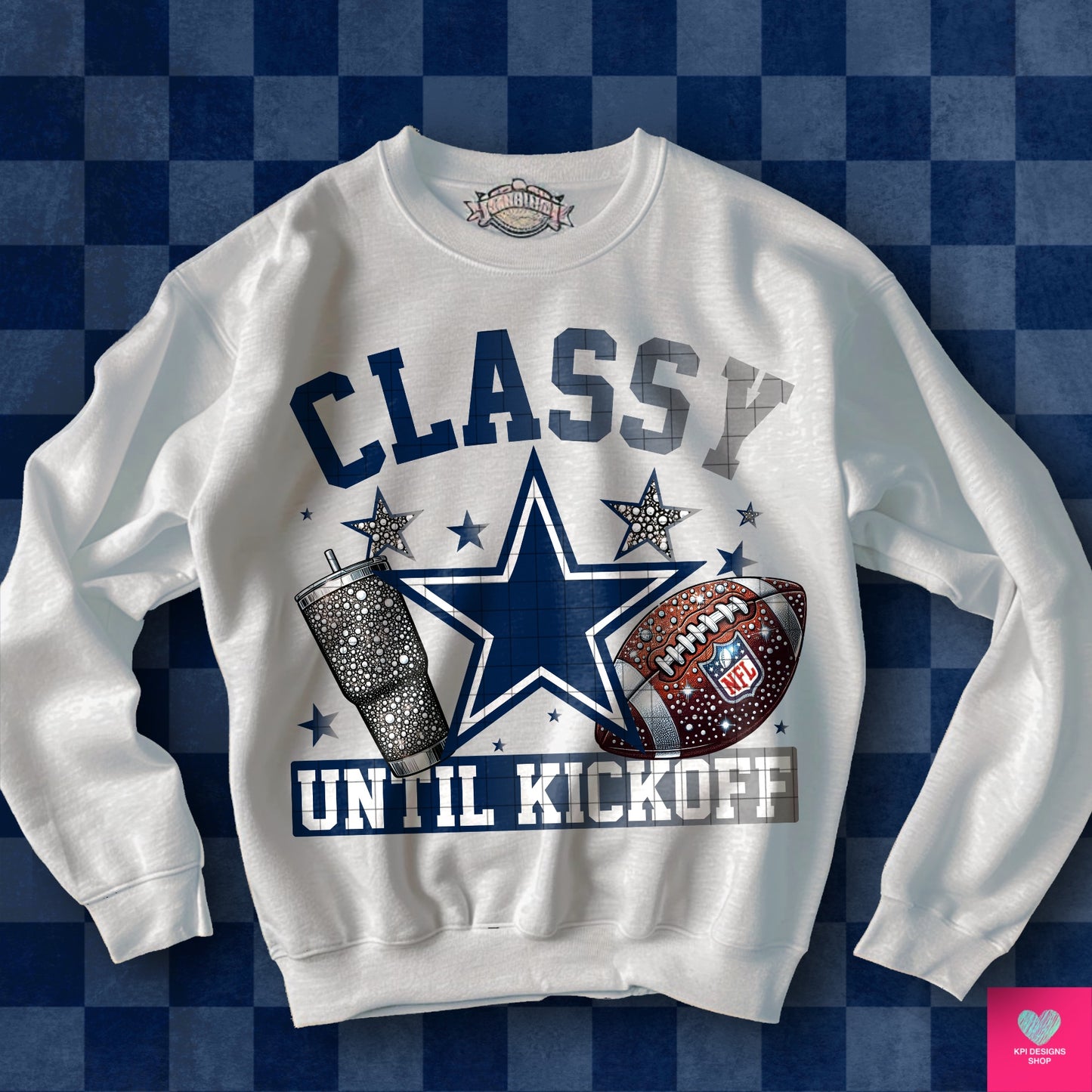 Classy Until Kickoff + Tumbler Wraps (64 Files) - Sept2024 - PNG - Digital Design (Personal Use Recommended)