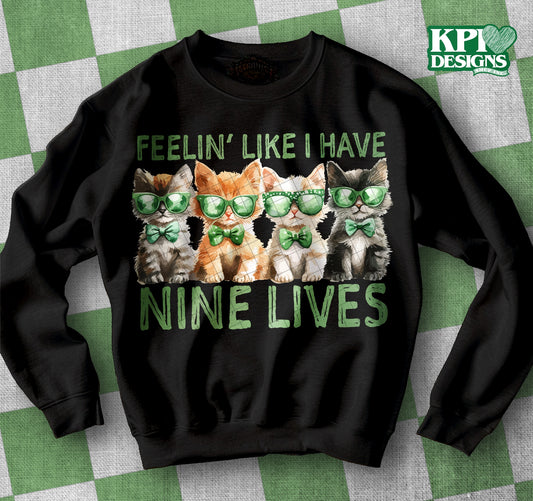 Feelin' Like I have Nine Lives - Feb2025 - PNG - Digital Design