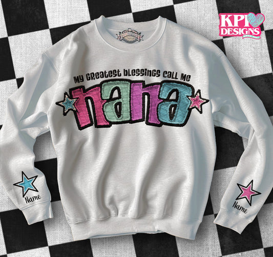 My Greatest Blessings Call Me Nana (10-pack) - Mar2024 - PNG - Digital Design