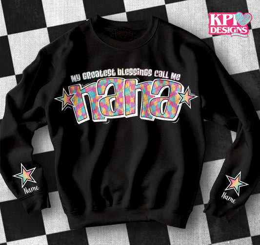 My Greatest Blessings Call Me Nana (10-pack) - Mar2024 - PNG - Digital Design