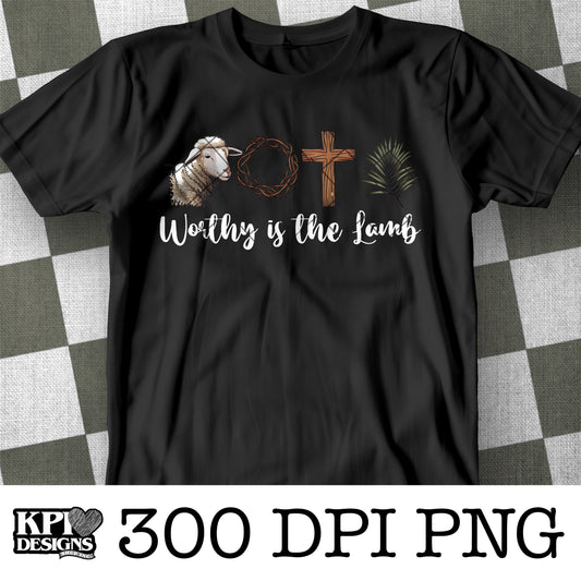 Worthy is the Lamb Cursive (2-pack) - Mar2024 - PNG - Digital Design