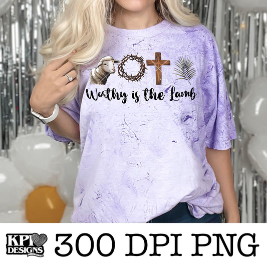 Worthy is the Lamb Cursive (2-pack) - Mar2024 - PNG - Digital Design