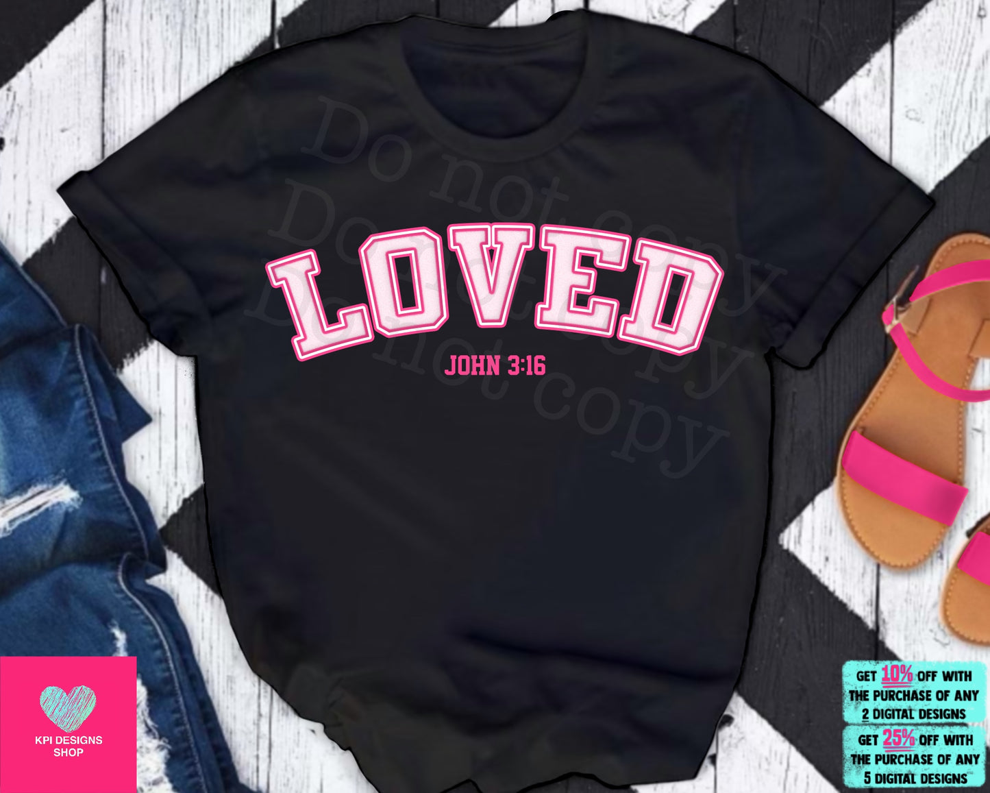 Loved John 3:16 (4-pack) - Jan2024 - PNG - Digital Design