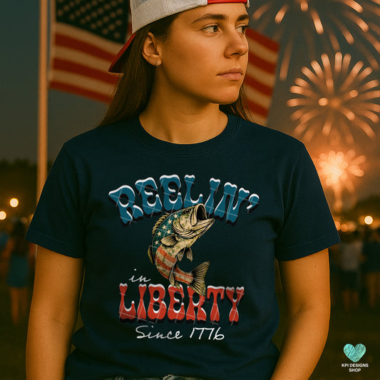 Reelin' in Liberty (2 files) - May2025 - PNG - Digital Design