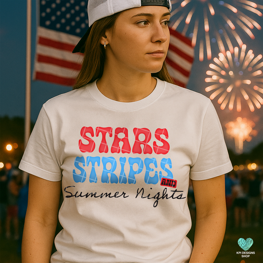 Stars, Stripes, & Summer Nights (2 files) - May2025 - PNG - Digital Design