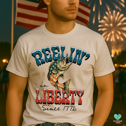 Reelin' in Liberty (2 files) - May2025 - PNG - Digital Design