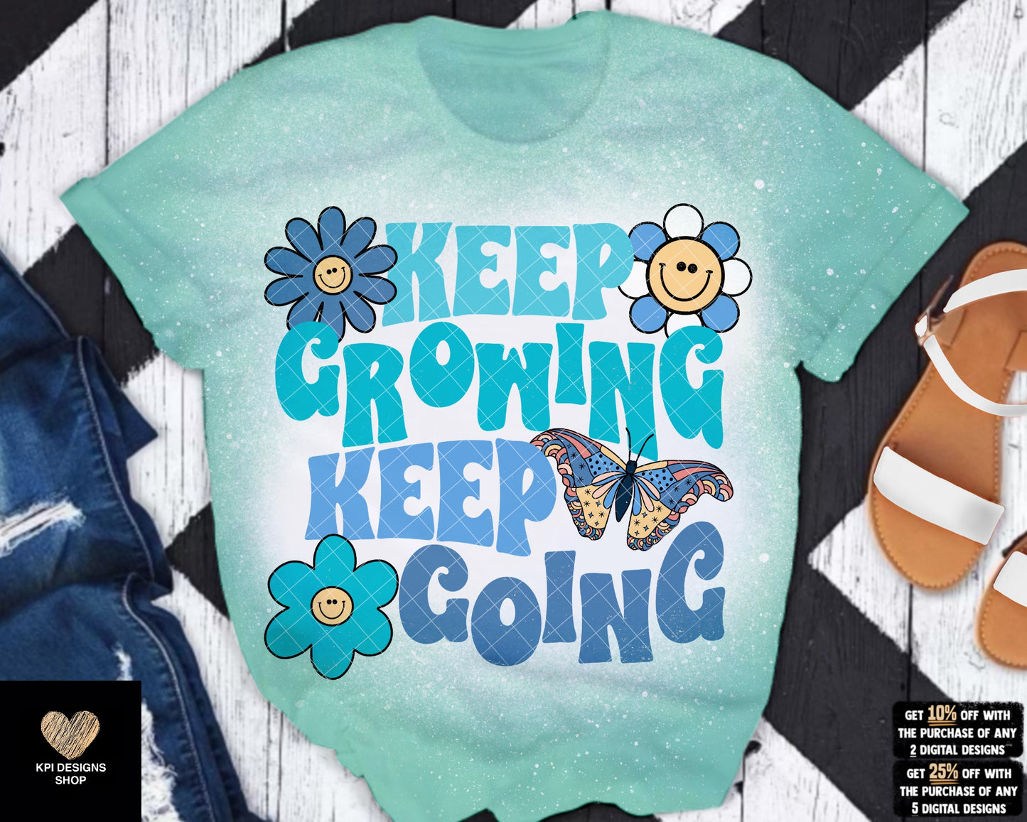 Keep Growing Keep Going + Matching Pocket (3-pack) - Aug2023 - PNG - Digital Design