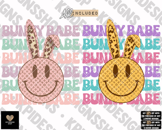 Bunny Babe LV Easter (2-pack) - Mar2023 - PNG - Digital Design (Personal Use Recommended)