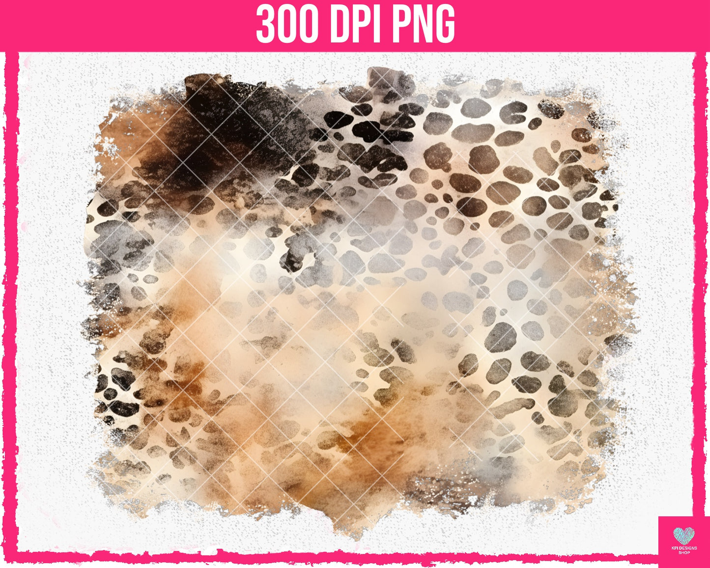 Leopard Watercolor - May2024 - PNG - Digital Design