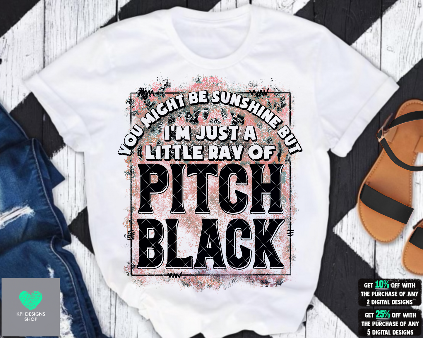 Little Ray of Pitch Black (6-pack) - July2023 - PNG - Digital Design