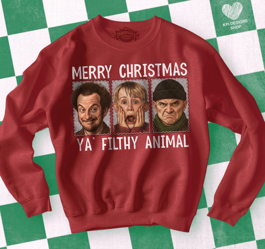 Merry Christmas Ya Filthy Animal (3 files) - Oct2025 - PNG - Digital Design