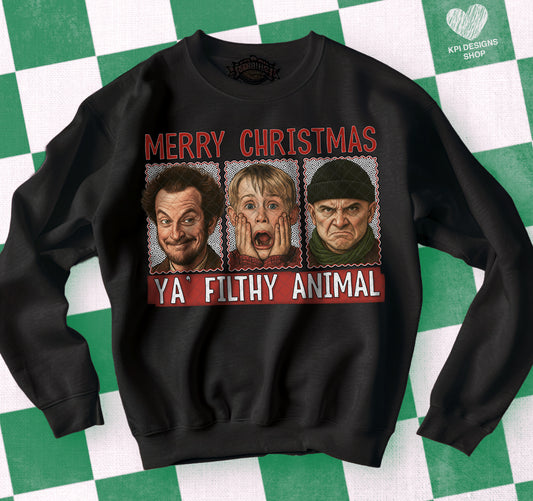 Merry Christmas Ya Filthy Animal (3 files) - Oct2025 - PNG - Digital Design