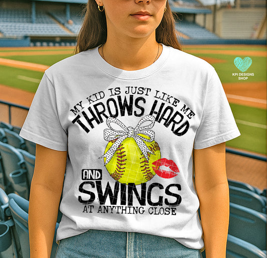 My Kid is Just Like Me Softball (2-pack) - Apr2025 - PNG - Digital Design